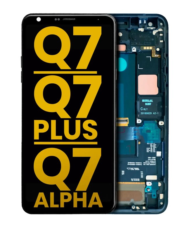 Display LCD completo con Frame per LG Q7 / Q7 Plus / Q7 Alpha (Refurbished) (Moroccan Blu)