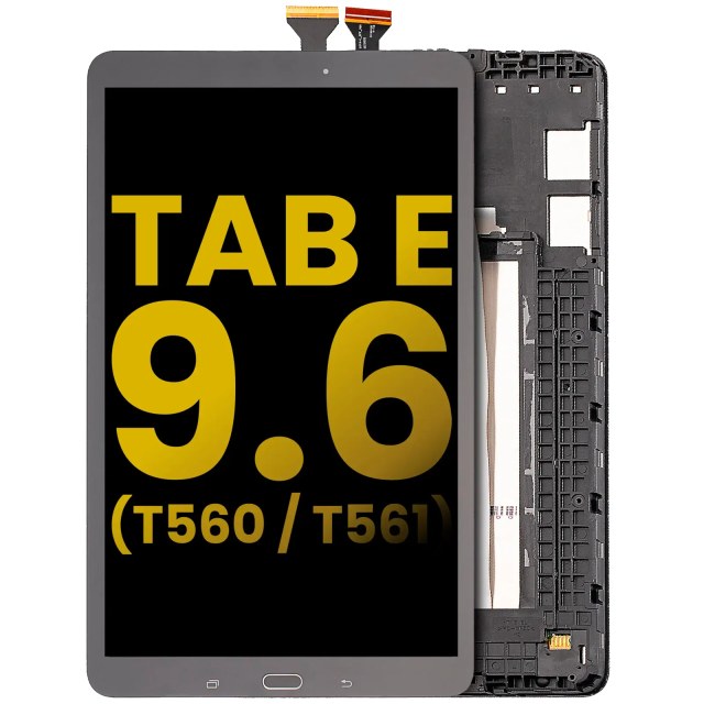 Display LCD completo con Frame per Samsung Galaxy Tab E 9.6" (T560 / T561 / T567) (2015) (Refurbished) (Nero)