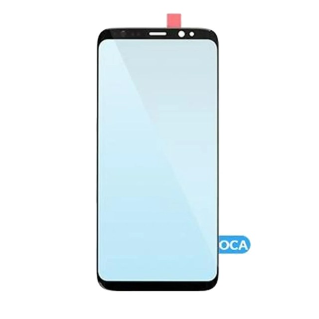 Vetro frontale con OCA preinstallato per Samsung Galaxy S8 (Nero) (125 um)