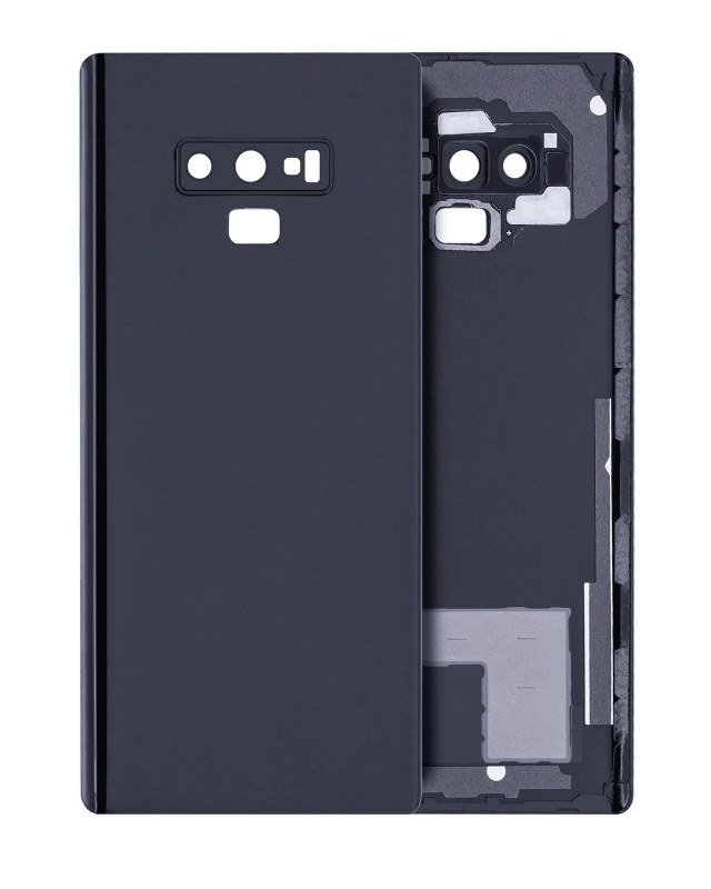 vetro cover posteriore con Vetro fotocamera per Samsung Galaxy Note 9 (No Logo) (Mezzanotte Nero)