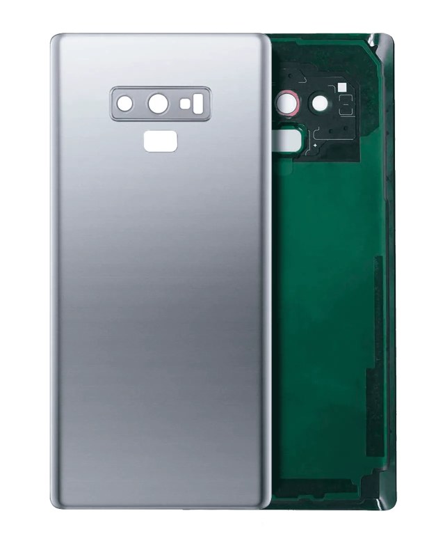 vetro cover posteriore con Vetro fotocamera per Samsung Galaxy Note 9 (No Logo) (Cloud Argento)