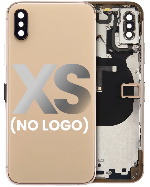 Scocca posteriore W/ Small Components Pre-Installed per iPhone XS (No Logo) (Aftermarket Plus) (Oro)