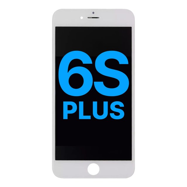 Display LCD completo con Steel Plate per iPhone 6S Plus (Bianco)