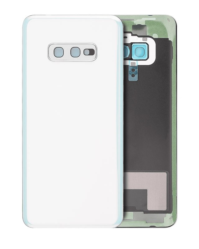 vetro cover posteriore con Vetro fotocamera per Samsung Galaxy S10E (No Logo) (Prism Bianco)