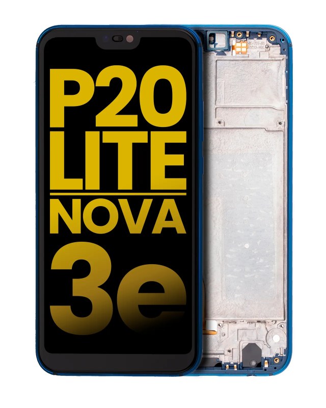 Display LCD completo con Frame per Huawei P20 Lite / Nova 3e (Refurbished) (Blu)