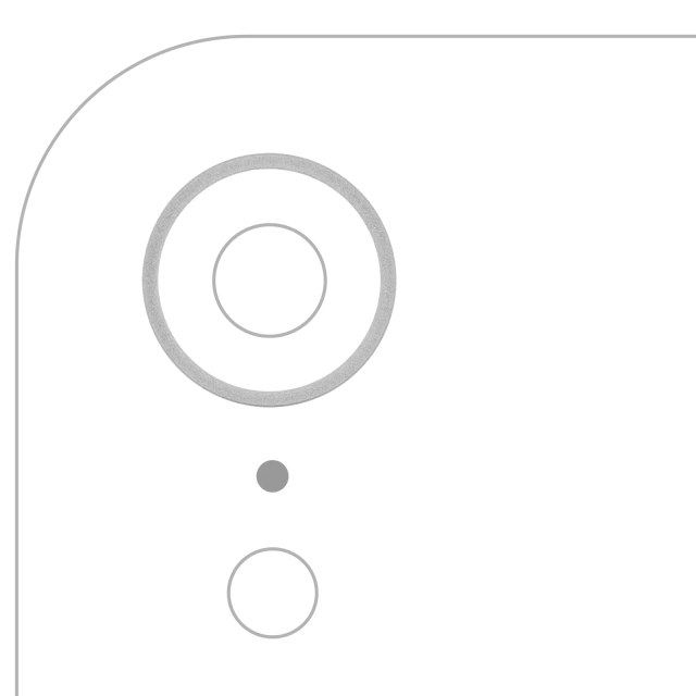 Cornice fotocamera posteriore Ring Only per iPhone XR (Bianco) (10 pezzi)
