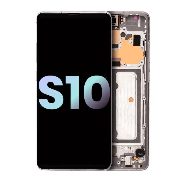 Display OLED completo con Frame per Samsung Galaxy S10 5G (Service Pack) (Crown Argento)