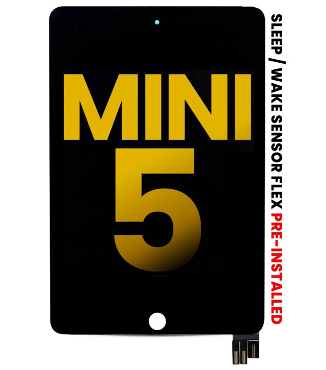 Display LCD completo con Touch screen per iPad Mini 5 (Sleep / Wake Sensore flat Pre-Installed) (Refurbished) (Nero)