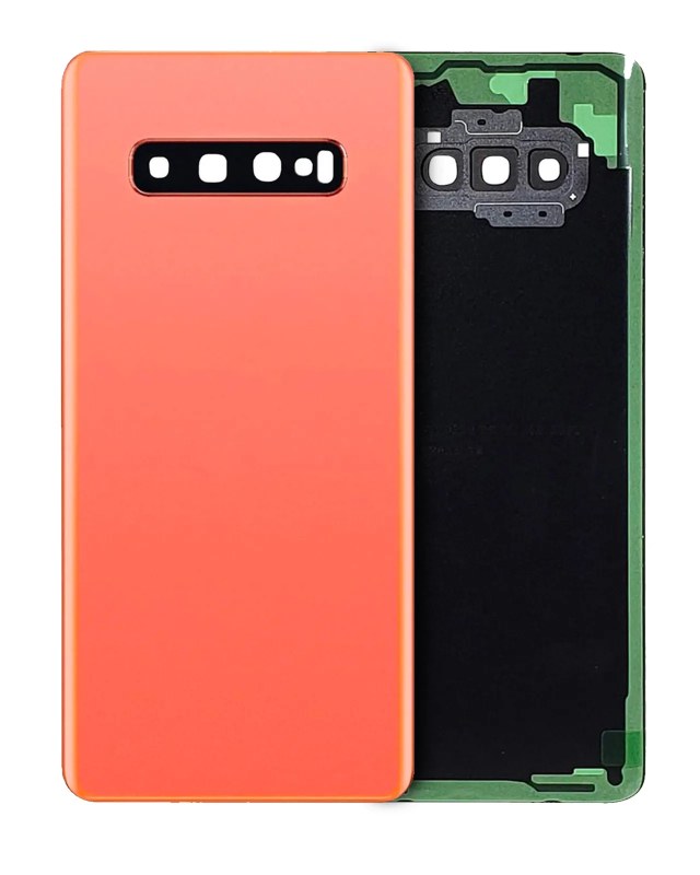 vetro cover posteriore con Vetro fotocamera per Samsung Galaxy S10 Plus (No Logo) (Flamingo Rosa)