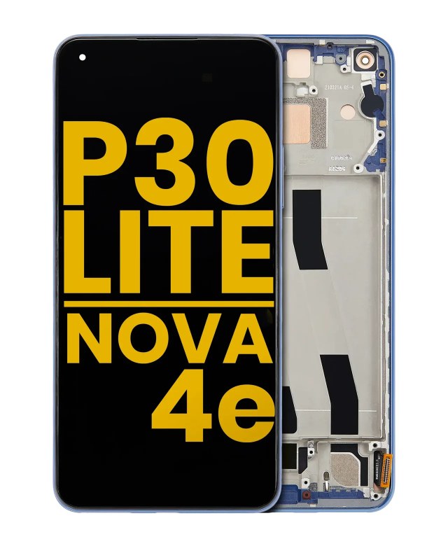 Display LCD completo con Frame per Huawei P30 Lite / Nova 4e (Refurbished) (4GB RAM) (Peacock Blu)
