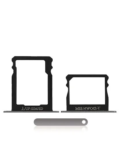 Sim Card + SD Card Tray per Huawei P8 (Titanio Grigio)