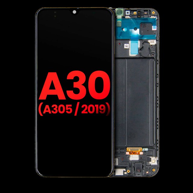 Display OLED completo con Frame per Samsung Galaxy A30 (A305 / 2019) (tutti i colori)
