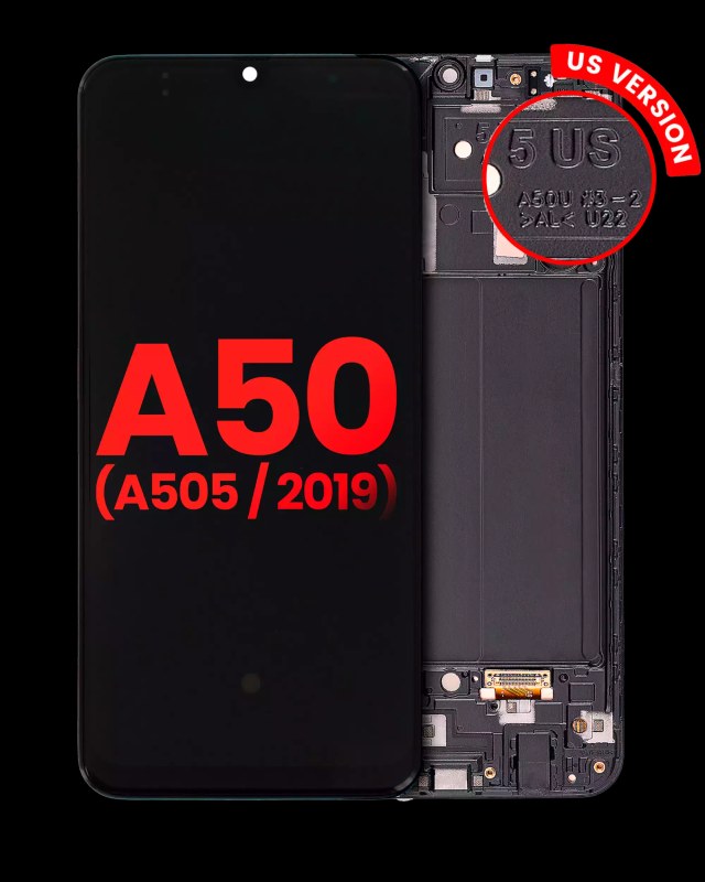 Display OLED completo con Frame per Samsung Galaxy A50 (A505 / 2019) (US Version) (tutti i colori)