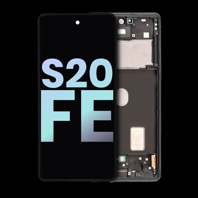Display OLED completo con Frame per Samsung Galaxy S20 FE 4G / 5G (Service Pack) (Cloud Navy)