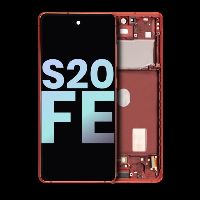 Display OLED completo con Frame per Samsung Galaxy S20 FE 4G / 5G (Service Pack) (Cloud Rosso)