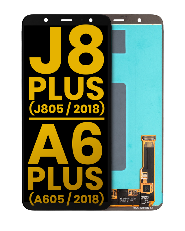 Display OLED completo senza Frame per Samsung Galaxy J8 Plus (J805 / 2018) / A6 Plus (A605 / 2018) (Refurbished) (tutti i colori)