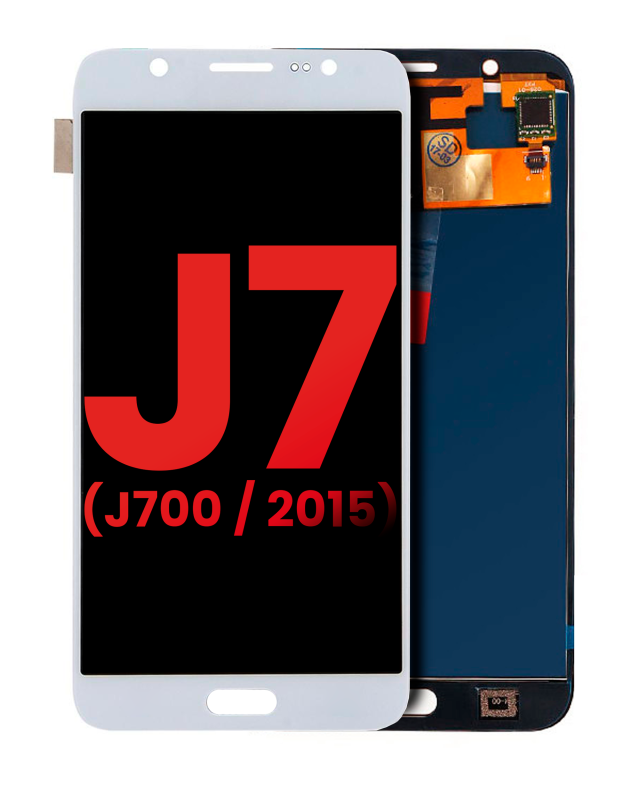 Display OLED completo senza Frame per Samsung Galaxy J7 (J700 / 2015) (Bianco)