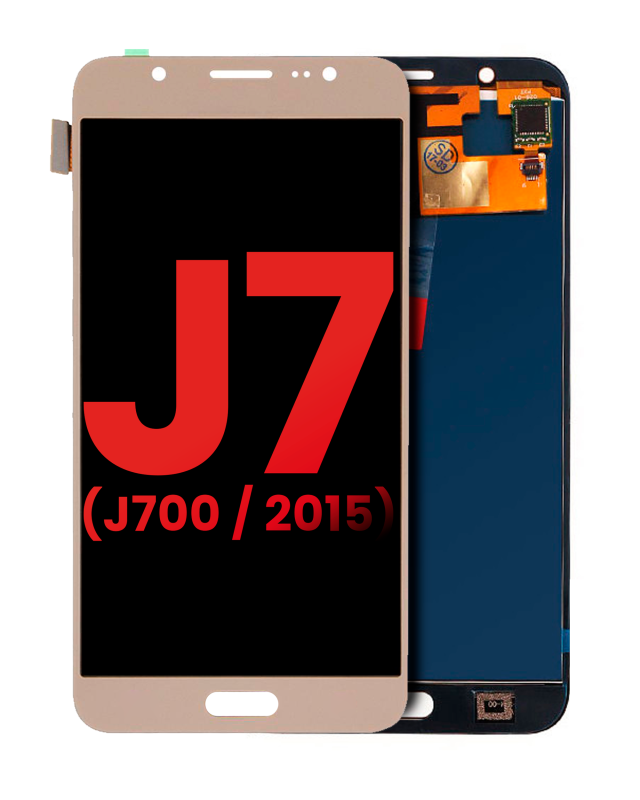 Display OLED completo senza Frame per Samsung Galaxy J7 (J700 / 2015) (Oro)