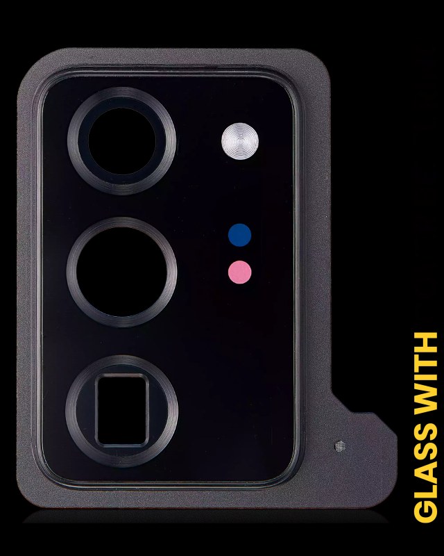 Lente fotocamera posteriore con Cover Cornice Ring per Samsung Galaxy Note 20 Ultra (Mystic Nero)