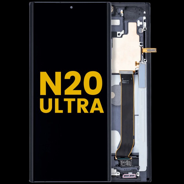 Display OLED completo con Frame per Samsung Galaxy Note 20 Ultra 5G (Refurbished) (Mystic Nero)