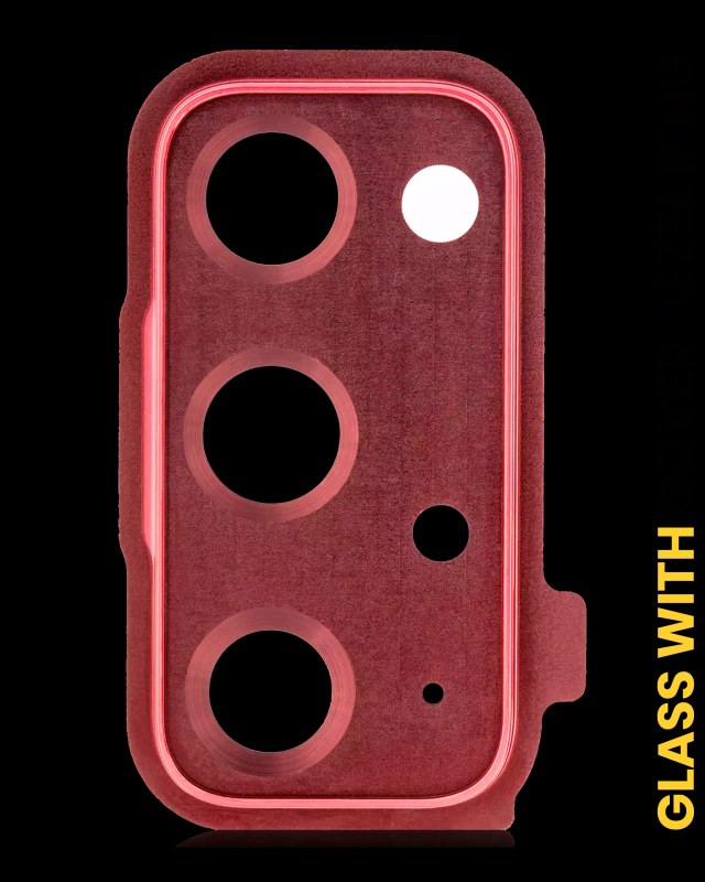 Lente fotocamera posteriore con Cover Cornice Ring per Samsung Galaxy S20 FE 4G / 5G (Cloud Rosso)