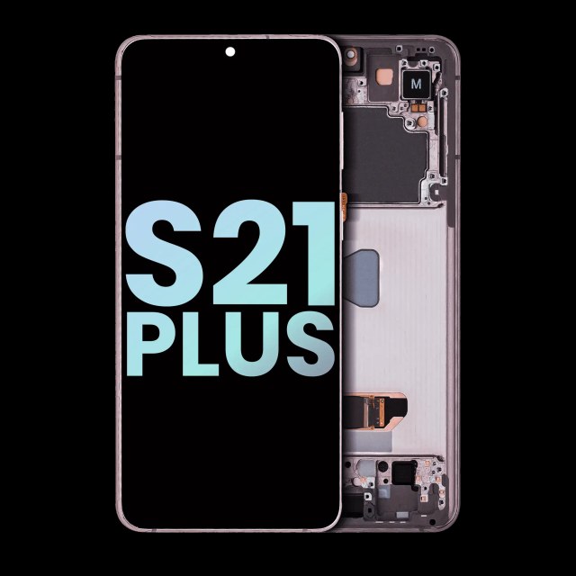 Display OLED completo con Frame per Samsung Galaxy S21 Plus 5G (Service Pack) (Phantom Violet / Rosa / Oro)