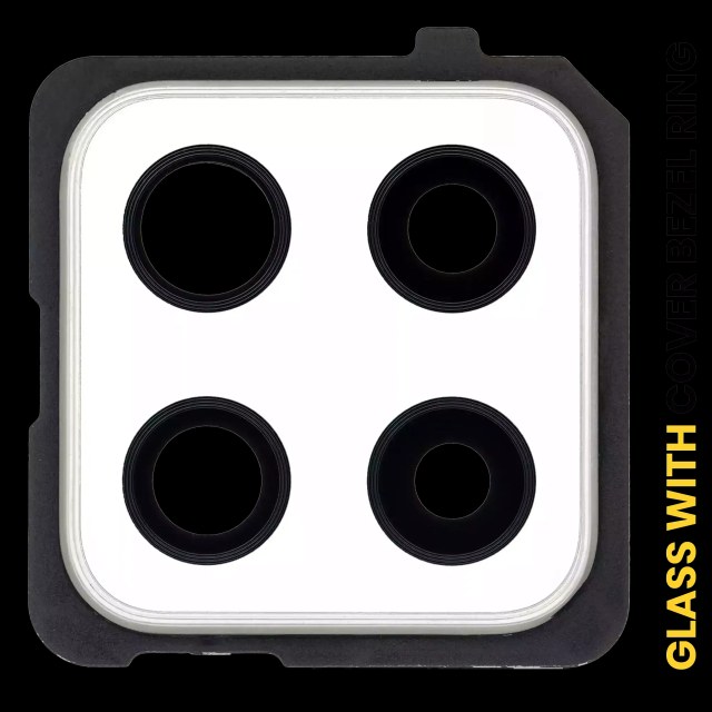 Lente fotocamera posteriore con Cover Cornice Ring per Samsung Galaxy A42 5G (A426 / 2020) (Prism Dot Bianco)