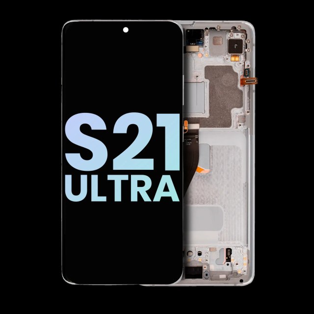 Display OLED completo con Frame per Samsung Galaxy S21 Ultra 5G (Service Pack) (Phantom Argento)
