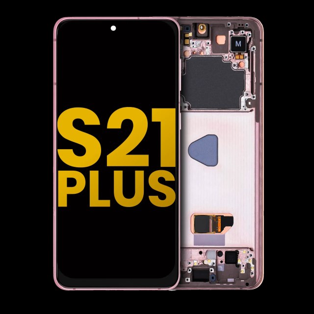 Display OLED completo con Frame per Samsung Galaxy S21 Plus 5G (Refurbished) (Phantom Violet / Rosa / Oro)