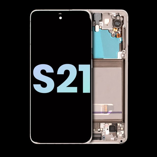 Display OLED completo con Frame per Samsung Galaxy S21 5G (Service Pack) (Phantom Bianco)
