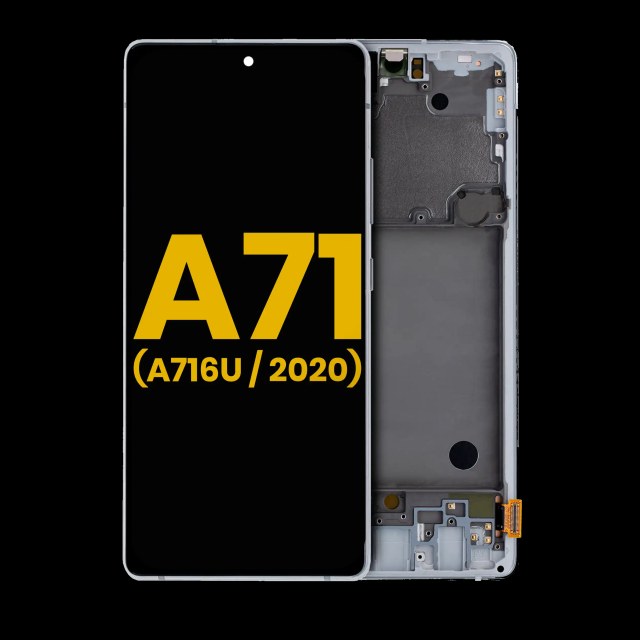 Display OLED completo con Frame per Samsung Galaxy A71 5G (A716U / 2020) (Refurbished) (Prism Cube Argento)