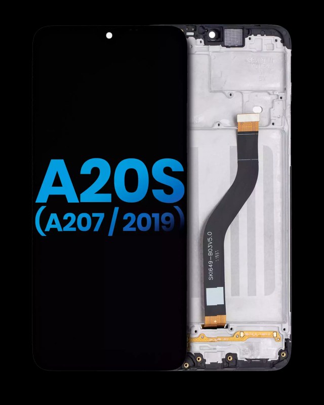 Display LCD completo con Frame per Samsung Galaxy A20s (A207 / 2019) (tutti i colori)