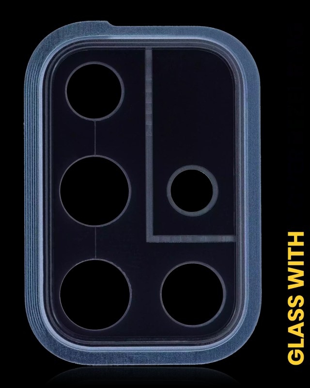 Lente fotocamera posteriore con Cover Cornice Ring per Samsung Galaxy A71 (A715 / 2020) (Prism Crush Nero)