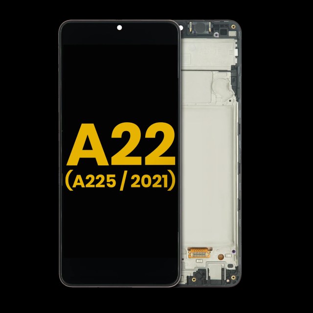 Display OLED completo con Frame per Samsung Galaxy A22 4G (A225 / 2021) (Refurbished) (tutti i colori)