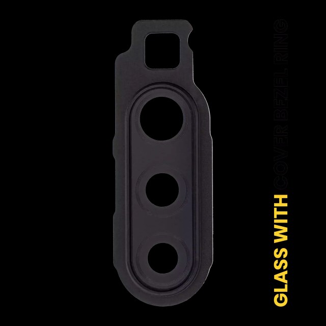 Lente fotocamera posteriore con Cover Cornice Ring per Samsung Galaxy A90 5G (A908 / 2019) (Nero)