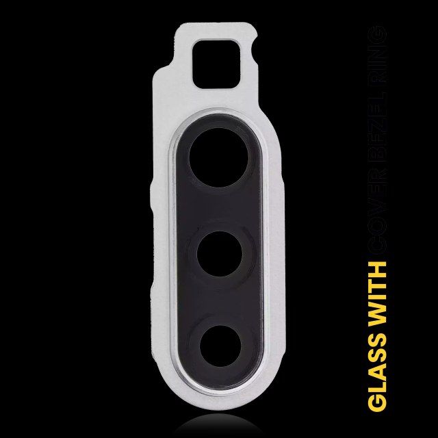 Lente fotocamera posteriore con Cover Cornice Ring per Samsung Galaxy A90 5G (A908 / 2019) (Bianco)