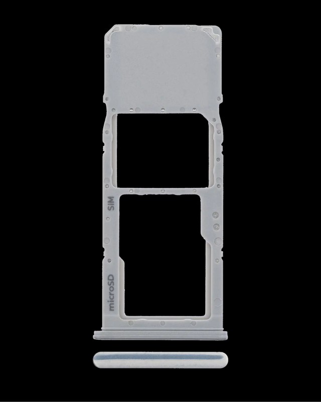 Carrellino SIM singola per Samsung Galaxy A70 (A705 / 2019) (Argento)