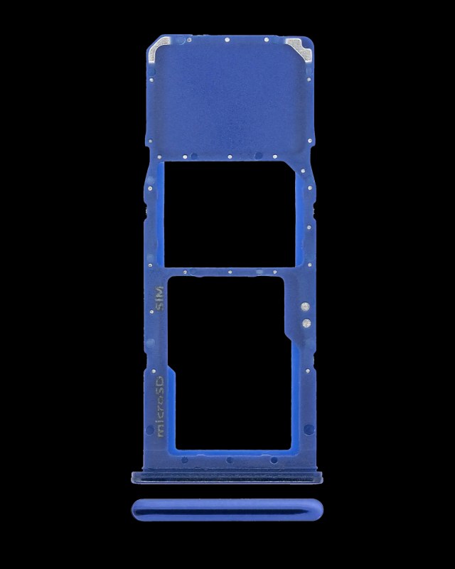 Carrellino SIM singola per Samsung Galaxy A70 (A705 / 2019) (Blu)