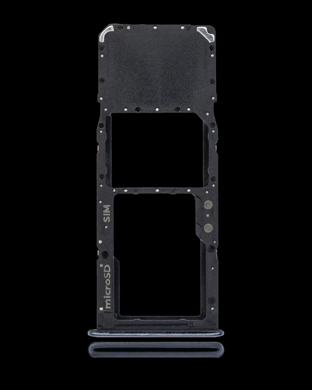 Carrellino SIM singola per Samsung Galaxy A51 4G (A515 / 2019) / A71 (A715 / 2020) (Prism Crush Nero)