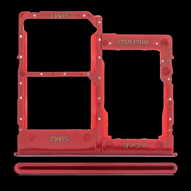 Carrellino doppia SIM per Samsung Galaxy A40 (A405 / 2019) (Rosso)
