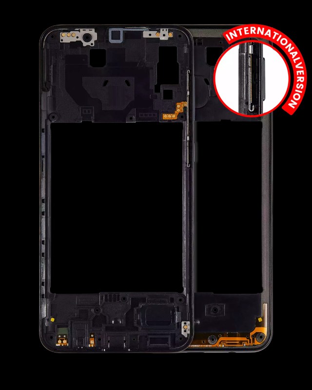 Frame centrale per Samsung Galaxy A20 (A205 / 2019) (International Version) (Nero)