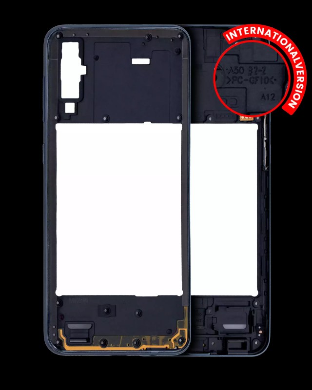 Frame centrale per Samsung Galaxy A50 (A505 / 2019) (International Version) (Nero)