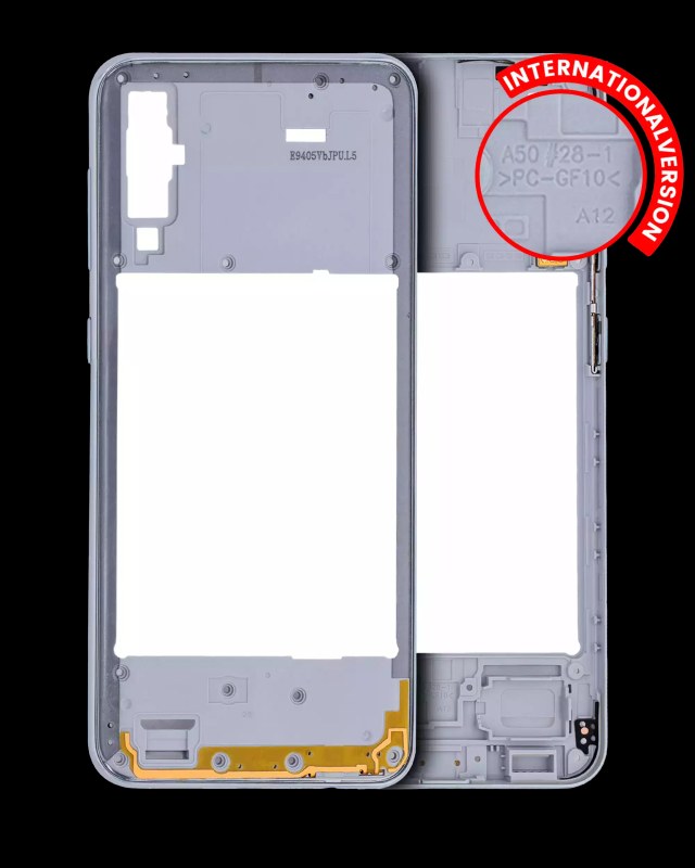 Frame centrale per Samsung Galaxy A50 (A505 / 2019) (International Version) (Bianco)