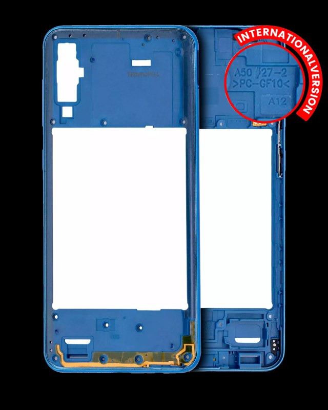 Frame centrale per Samsung Galaxy A50 (A505 / 2019) (International Version) (Blu)