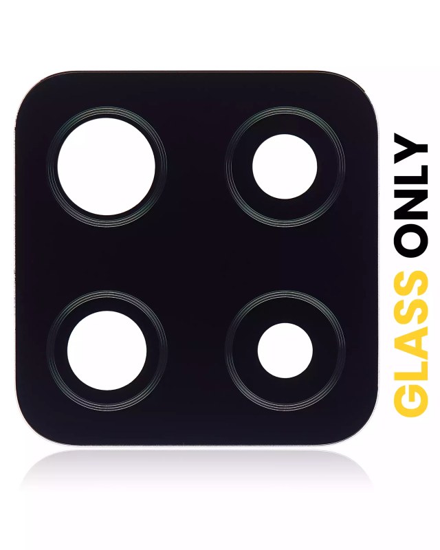 Lente fotocamera posteriore (solo vetro) con adesivo per Samsung Galaxy A42 5G (A426 / 2020) (Prism Dot Nero) (10 pezzi)