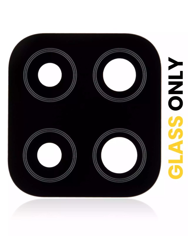 Lente fotocamera posteriore (solo vetro) con adesivo per Samsung Galaxy A12 (A125 / 2020) (10 pezzi)