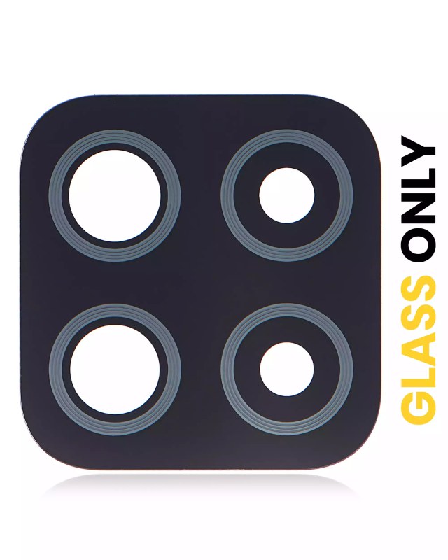 Lente fotocamera posteriore (solo vetro) con adesivo per Samsung Galaxy A22 4G (A225 / 2021) (10 pezzi) (Nero)