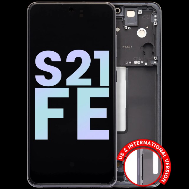 Display OLED completo con Frame per Samsung Galaxy S21 FE 5G (US e International Version) (Service Pack) (Grafite)