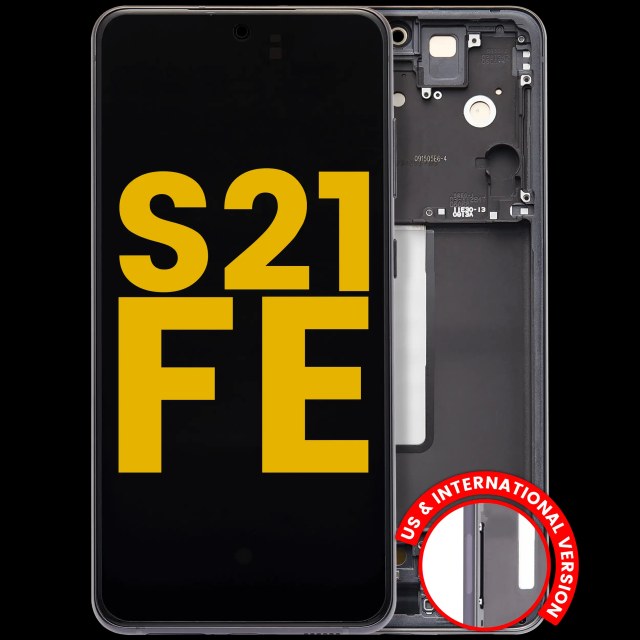 Display OLED completo con Frame per Samsung Galaxy S21 FE 5G (US e International Version) (Refurbished) (Grafite)