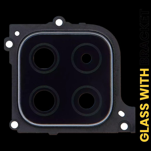 Lente fotocamera posteriore con staffa per Samsung Galaxy A22 5G (A226 / 2021) (Nero)